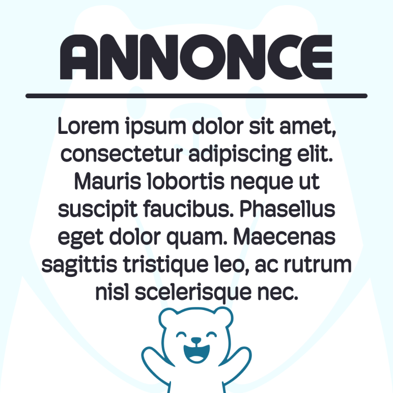 Template annonce